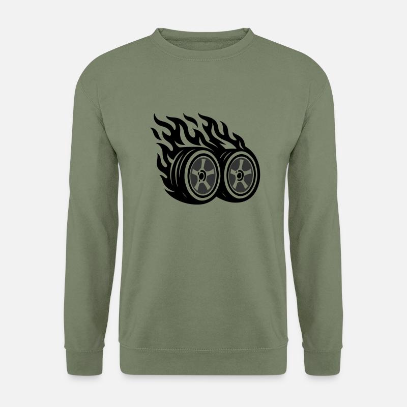 Autoreifen Flamme - Unisex Pullover - Armeegrün
