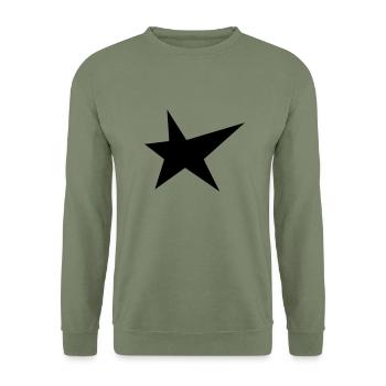 stern / star - Unisex Pullover - Armeegrün - Vorne - Alina (178cm) & Michal (187cm)