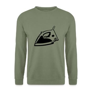 Iron - Unisex Sweatshirt - army green - Front - Alina (178cm) & Michal (187cm)