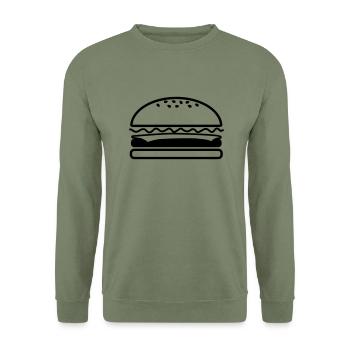 Buger - Unisex Pullover - Armeegrün - Vorne - Alina (178cm) & Michal (187cm)