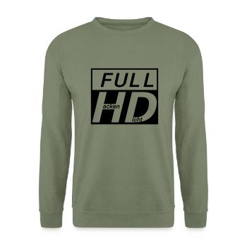HD - Hacke Dicht - Unisex Pullover - Armeegrün - Vorne - Alina (178cm) & Michal (187cm)