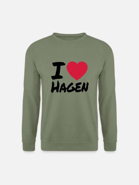 I Love Hagen - Unisex Pullover - Armeegrün