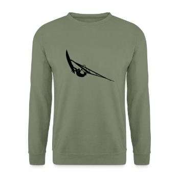 Windsurfer - Unisex Sweatshirt - army green - Front - Alina (178cm) & Michal (187cm)