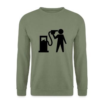 Suicide (petrol) - Unisex Sweatshirt - army green - Front - Alina (178cm) & Michal (187cm)