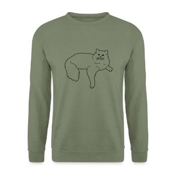 ragdoll - Unisex Pullover - Armeegrün - Vorne - Alina (178cm) & Michal (187cm)