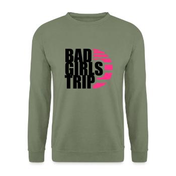 sonne schwarz team crew boese bad gefaehrlich on t - Unisex Pullover - Armeegrün - Vorne - Alina (178cm) & Michal (187cm)