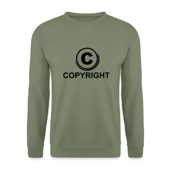 c_copyright_1f1 - Unisex Pullover - Armeegrün - Vorne - Alina (178cm) & Michal (187cm)