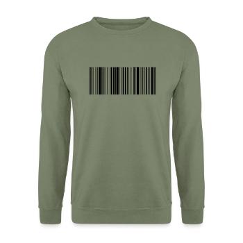 Un code Scannen EAN dénudé 1c - Sweat-shirt Unisexe - vert militaire - Devant - Alina (178cm) & Michal (187cm)