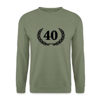 40 - Unisex Sweatshirt - army green - Front - Alina (178cm) & Michal (187cm)