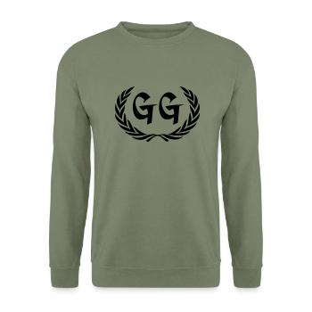 gg - Unisex Sweatshirt - army green - Front - Alina (178cm) & Michal (187cm)