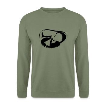 Baby Belly - Unisex Pullover - Armeegrün - Vorne - Alina (178cm) & Michal (187cm)