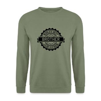 worlds_best_brother_f1 - Unisex Pullover - Armeegrün - Vorne - Alina (178cm) & Michal (187cm)
