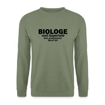 Biologe - Unisex Pullover - Armeegrün - Vorne - Alina (178cm) & Michal (187cm)