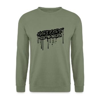 graffiti drop stamp color spray spray joy - Unisex Sweatshirt - army green - Front - Alina (178cm) & Michal (187cm)