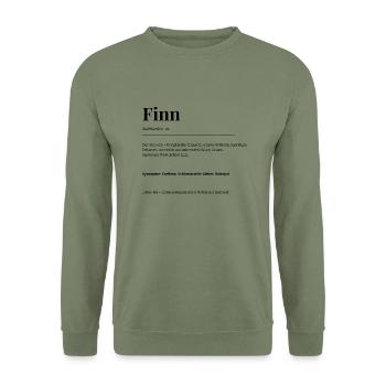 Finn - Unisex Pullover - Armeegrün - Vorne - Alina (178cm) & Michal (187cm)