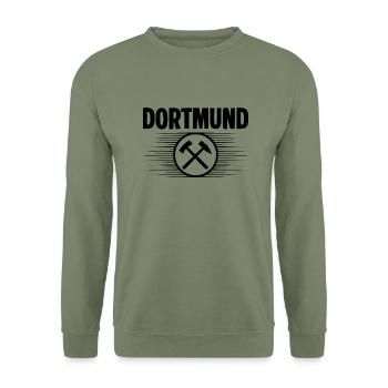 Dortmund Glueck auf - Unisex Pullover - Armeegrün - Vorne - Alina (178cm) & Michal (187cm)