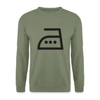 ironing,clothing - Unisex Sweatshirt - army green - Front - Alina (178cm) & Michal (187cm)