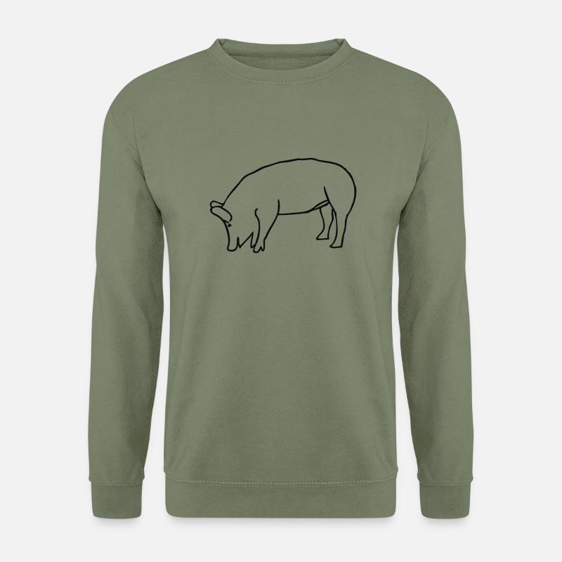 schwein - Unisex Pullover - Armeegrün