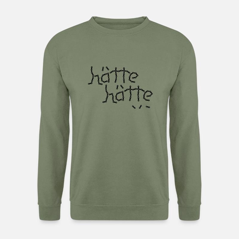 hätte hätte Fahrradkette - Unisex Pullover - Armeegrün