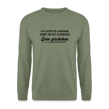 laufen - Unisex Pullover - Armeegrün - Vorne - Alina (178cm) & Michal (187cm)