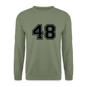 48 - Unisex Sweatshirt - army green - Front - Alina (178cm) & Michal (187cm)