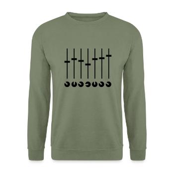 mixing_f1 - Unisex Sweatshirt - army green - Front - Alina (178cm) & Michal (187cm)