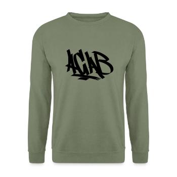 acab1 - Unisex Sweatshirt - army green - Front - Alina (178cm) & Michal (187cm)