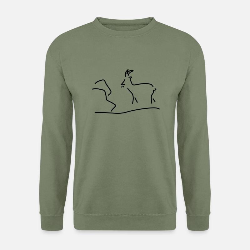 ziege oder steinbock - Unisex Pullover - Armeegrün