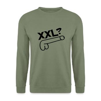 xxl dick - Unisex Pullover - Armeegrün - Vorne - Alina (178cm) & Michal (187cm)