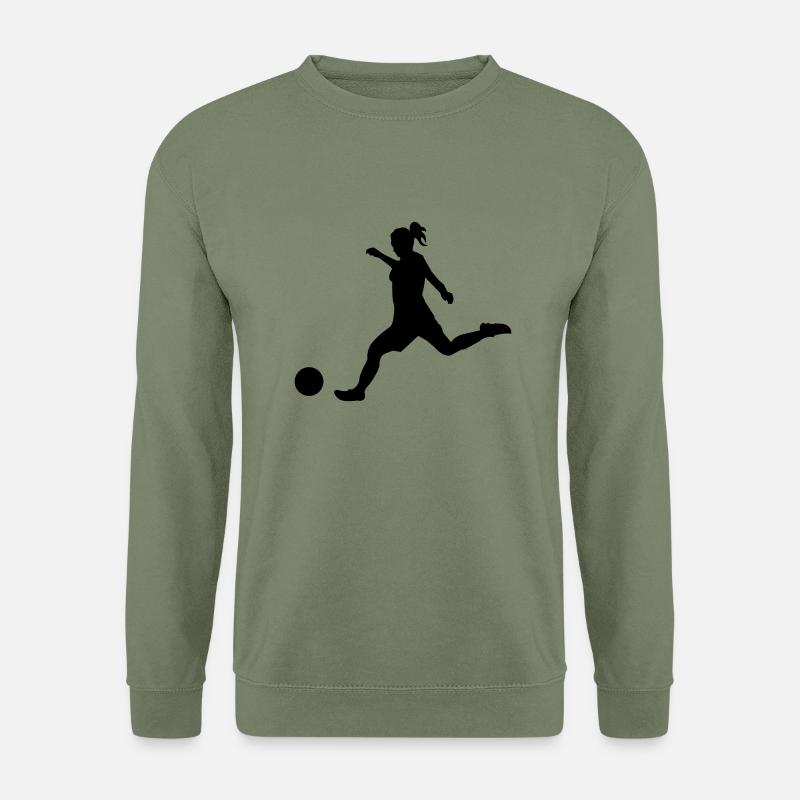 woman_soccer - Unisex Pullover - Armeegrün