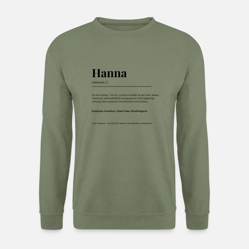 Hanna - Unisex Pullover - Armeegrün