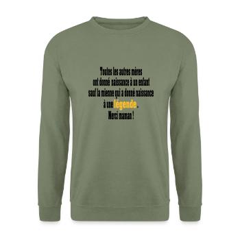 naissance d'une légende - Sweat-shirt Unisexe - vert militaire - Devant - Alina (178cm) & Michal (187cm)