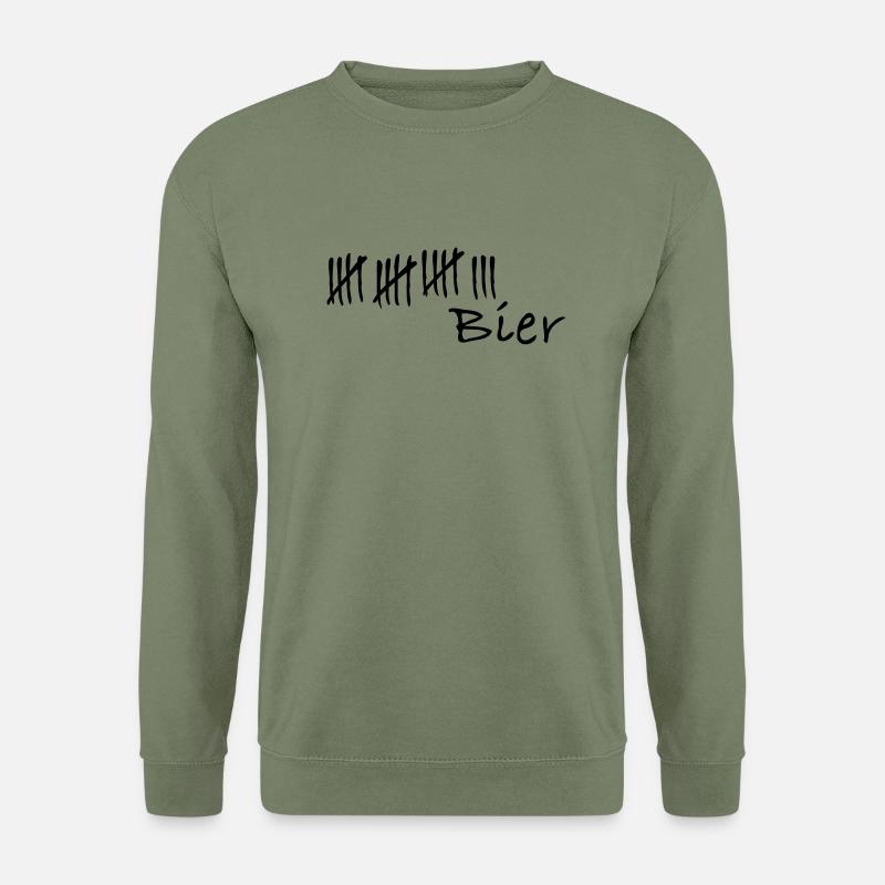 Striche 18 Bier - Unisex Pullover - Armeegrün
