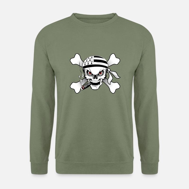 breizh Biker-Design - Unisex Pullover - Armeegrün