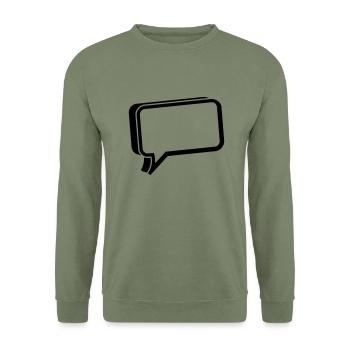 bubble chat - Unisex Sweatshirt - army green - Front - Alina (178cm) & Michal (187cm)