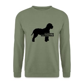 Lagotto Romagnolo - Unisex Pullover - Armeegrün - Vorne - Alina (178cm) & Michal (187cm)