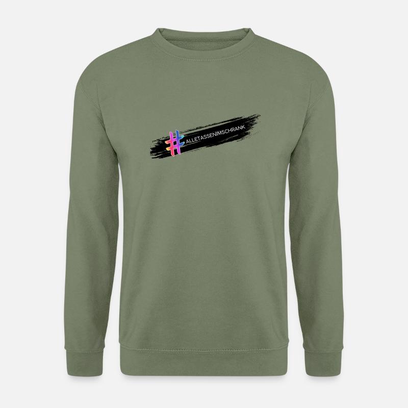 #alletassenimschrank1 - Unisex Pullover - Armeegrün