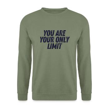 You are your only limit - Unisex Pullover - Armeegrün - Vorne - Alina (178cm) & Michal (187cm)