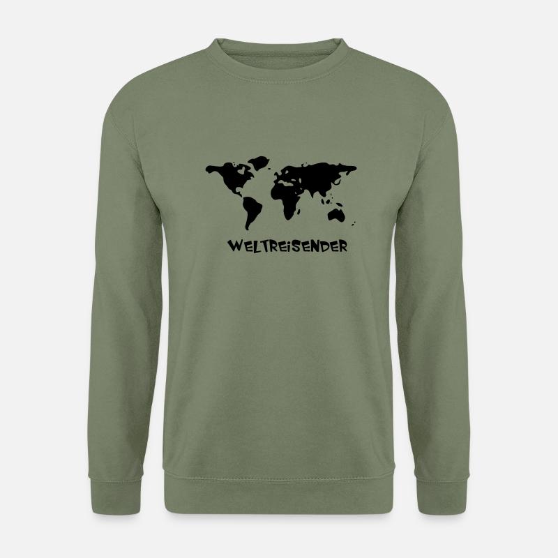 Weltreisender - Unisex Pullover - Armeegrün