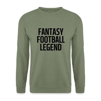 Fantasy Football Legend - Unisex Pullover - Armeegrün - Vorne - Alina (178cm) & Michal (187cm)
