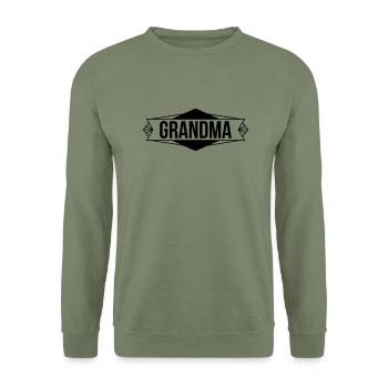 Grandma - Sweat-shirt Unisexe - vert militaire - Devant - Alina (178cm) & Michal (187cm)