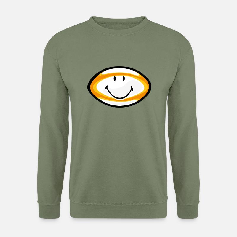 Smiley Rugby Ball - Unisex Pullover - Armeegrün