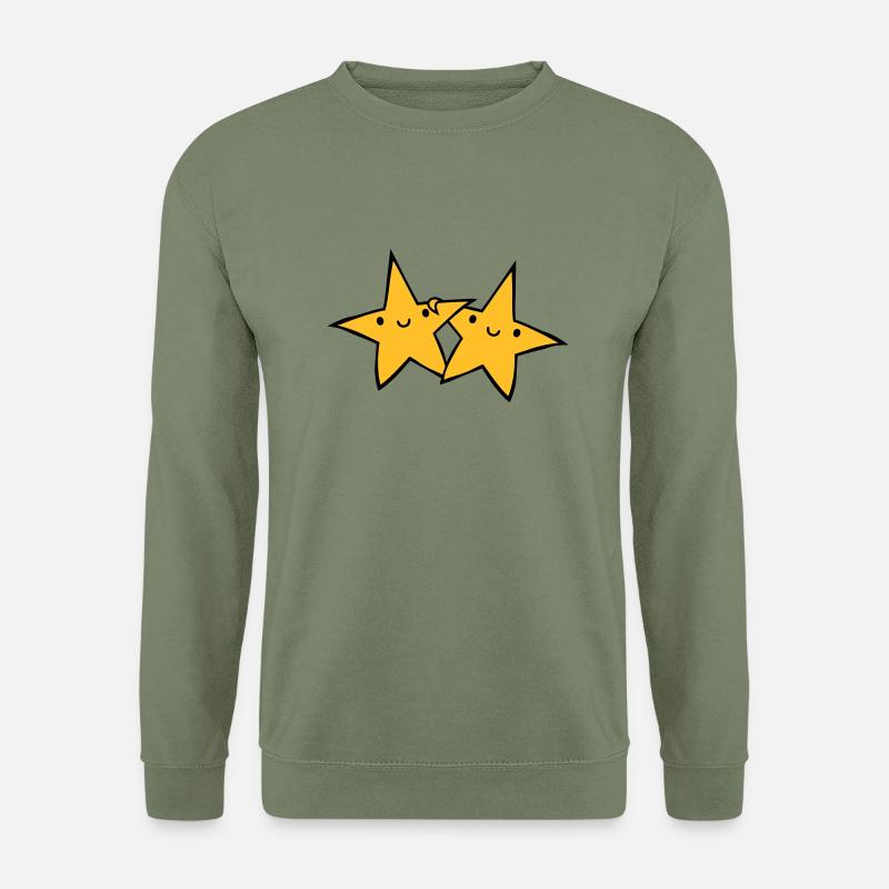 2 Sternchen Paar - Unisex Pullover - Armeegrün