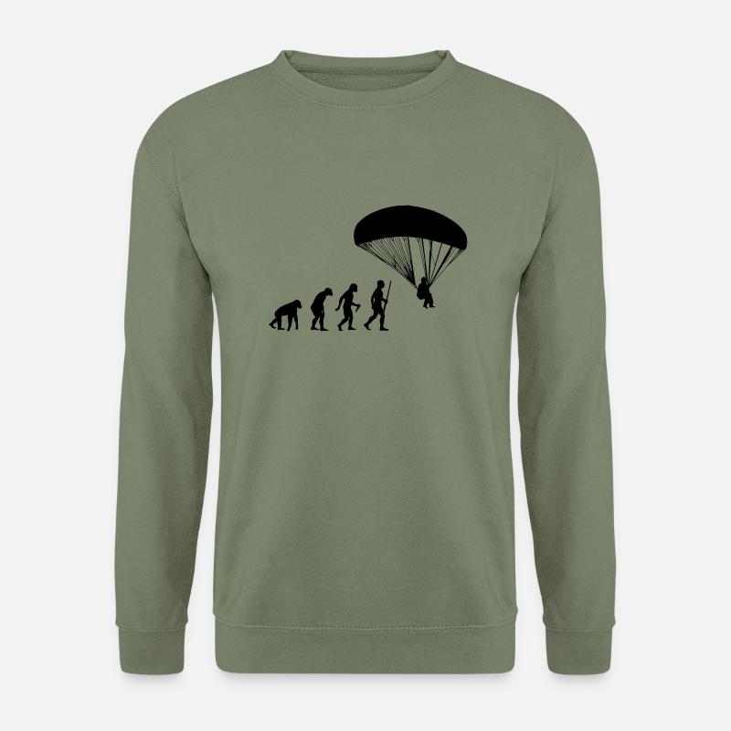 Paragliding Evolution - Unisex Pullover - Armeegrün