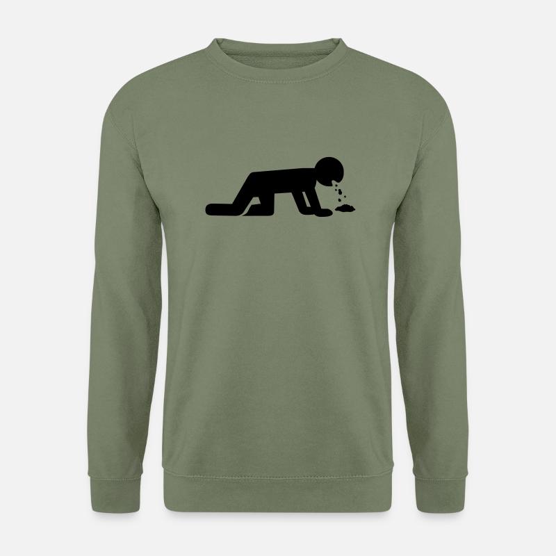 Alcohol puke drunk - Unisex Sweatshirt - army green