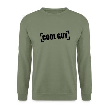 cool_guy_stamp_a1 - Sweat-shirt Unisexe - vert militaire - Devant - Alina (178cm) & Michal (187cm)