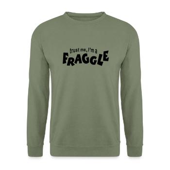 Fraggle - Sweat-shirt Unisexe - vert militaire - Devant - Alina (178cm) & Michal (187cm)