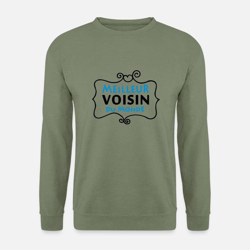Meilleur VOISIN du monde (2c) - Unisex Pullover - Armeegrün
