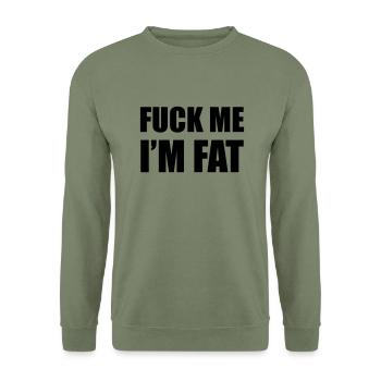 Fuck Me - Unisex Pullover - Armeegrün - Vorne - Alina (178cm) & Michal (187cm)