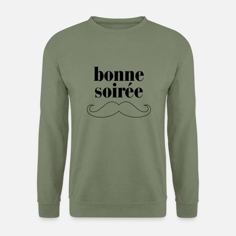 Bonne Soiree - Moustache - Unisex Sweatshirt - army green